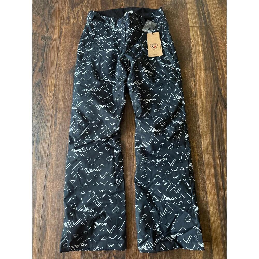 NEW ROSSIGNOL Women's Staci Print Insulated Ski Snow Pants Black SZ Small